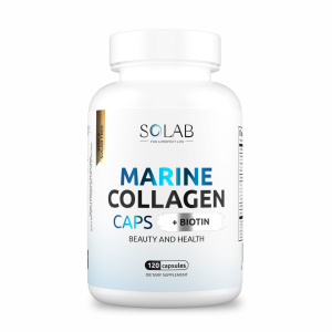 SOLAB / Коллаген морской в капсулах + Витамин С + Биотин, 120 капсул