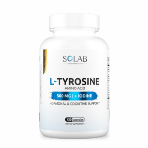 SOLAB / Тирозин с йодом 500 мг, 120 капсул