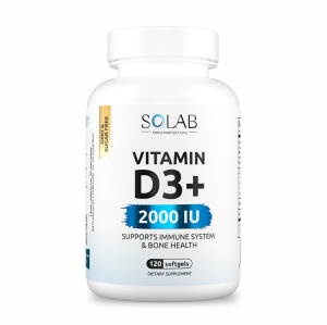SOLAB / Vitamin D3, Витамин D3 2000 ME, 120 капсул