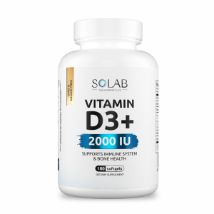 SOLAB / Витамин D3 2000МЕ, 180 капсул