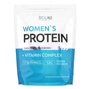 SOLAB / Женский протеин. Вкус  Шоколад-голубика, 425 г