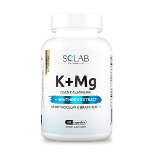 SOLAB / Калий + Магний + экстракт боярышника, 60 капсул
