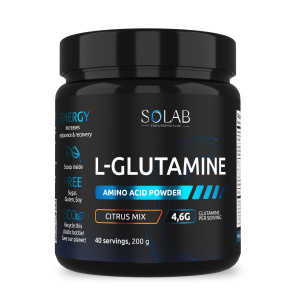 SOLAB / Глютамин  Вкус Цитрусовый микс, 200 гр