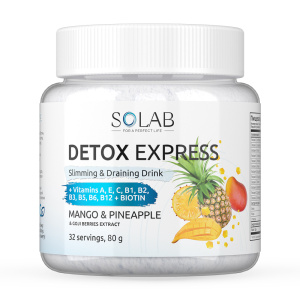 SOLAB / Напиток растворимый. Detox Slim Effect. Детокс Экспресс со вкусом Манго-ананас, 32 порции