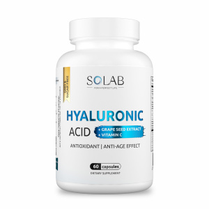 SOLAB / Гиалуроновая кислота с Витамином С и экстрактом виноградной косточки, 60 капсул