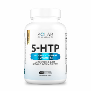 SOLAB / 5-HTP с глицином, теанином и витамином В6, 60 капсул