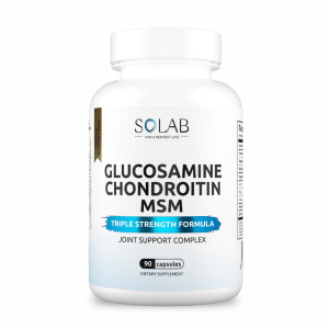 SOLAB / Хондроитин+Глюкозамин+МСМ, Glucosamine+Chondoitine+MSM, 90 капсул