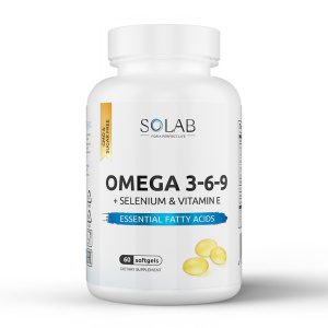 SOLAB / Омега 3-6-9 с селеном и витамином Е, 60 капсул