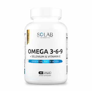 SOLAB / Омега 3-6-9 с селеном и витамином Е, 60 капсул