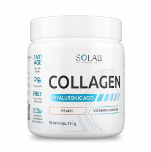 SOLAB / Коллаген + Витамин С + Гиалуроновая кислота, 30 порций. Персик