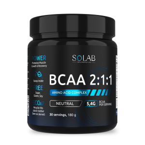 SOLAB / BCAA 2:1:1. Без вкуса. Банка 180г,  30 порций