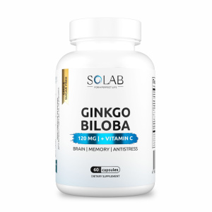 SOLAB / Гинкго Билоба + Витамин С, 60 капсул