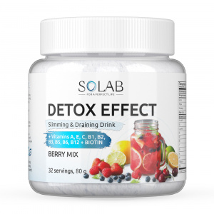 SOLAB / Напиток растворимый. Detox Slim Effect. Детокс Эффект со вкусом Ягодный микс , 32 порции