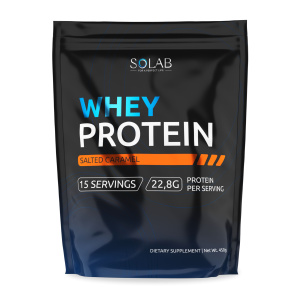 SOLAB / Протеин Whey Protein  Вкус Соленая карамель, 450г, 15 порций