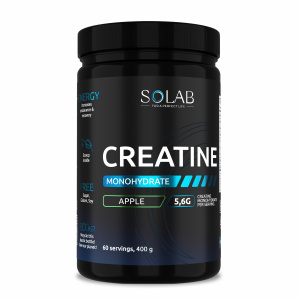 SOLAB / Креатин моногидрат. Вкус Яблоко, 400 гр. 60 порций