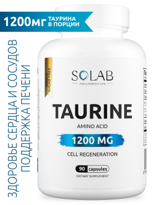SOLAB / Таурин,1200 мг, 90 капсул