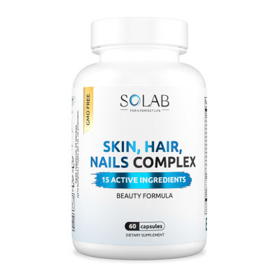 SOLAB / Комплекс витаминов "Кожа Волосы Ногти", 60 капсул