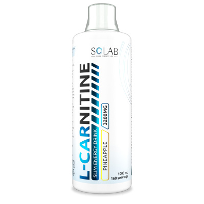 SOLAB / Напиток безалкогольный негазированный L-КАРНИТИН (L-CARNITINE) со вкусом Ананас, 1000 мл