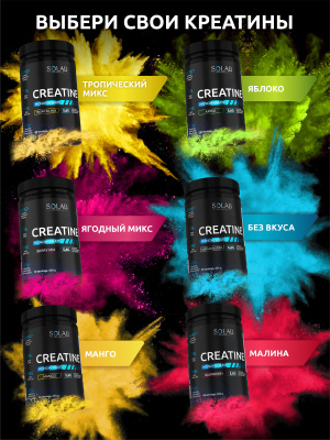SOLAB / Креатин моногидрат. Вкус Апельсин, 400 гр. 60 порций