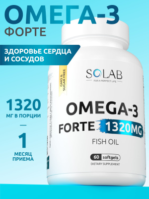 SOLAB / Omega-3 Форте, 60 капсул