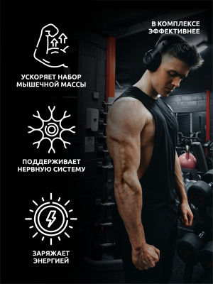 SOLAB / Набор витаминов. Креатин 180 капсул + ВСАА  2:1:1 240 капсул + ZMA 90 капсул