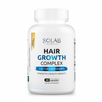 SOLAB / Комплекс для роста волос, Hair Growth Complex, 60 капсул