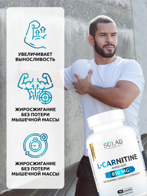 SOLAB / Набор витаминов. Fat Burner Day 30 капсул + Fat Burner Night 60 капсул + L-карнитин 90 капсул + подарок Витамин С 60 капсул