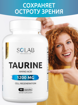 SOLAB / Таурин,1200 мг, 90 капсул